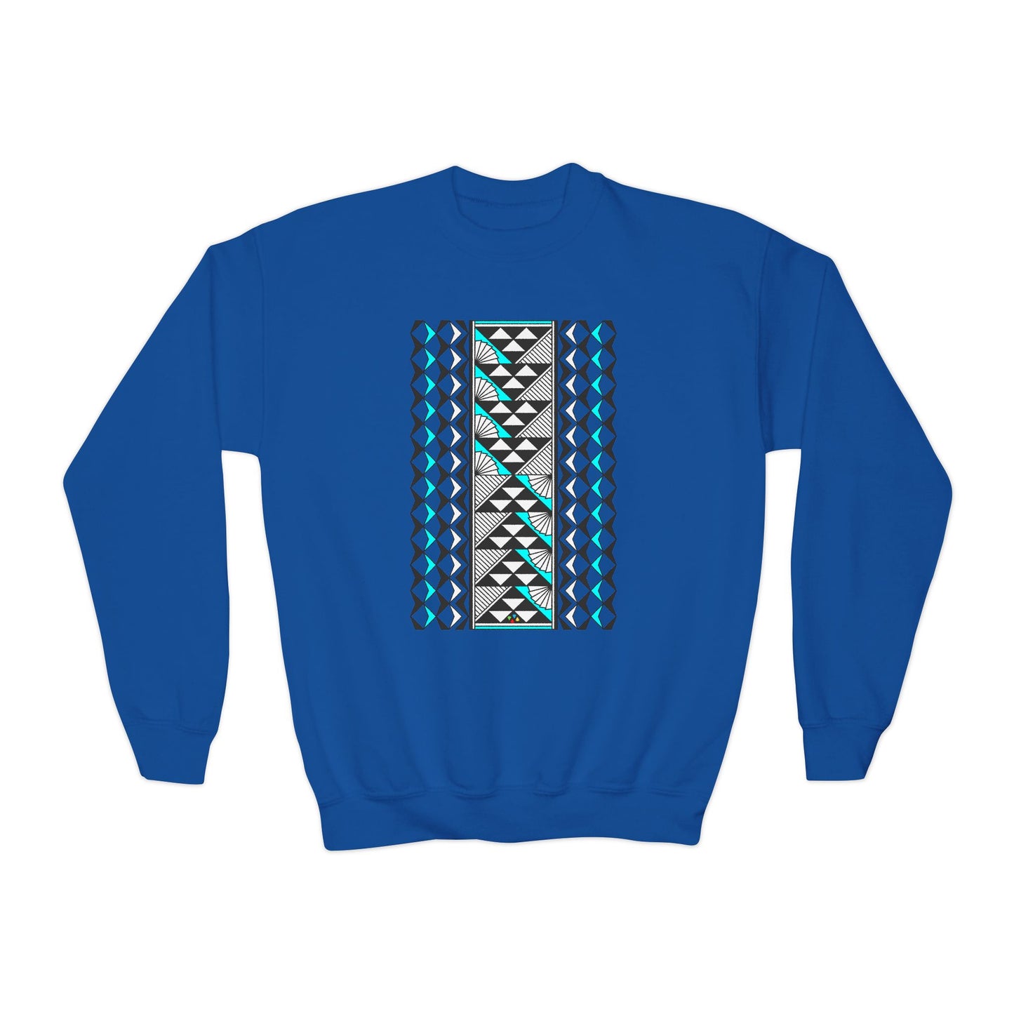 Rain and Sun in Turquoise Youth Crewneck Sweatshirt