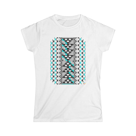 Turquoise Southwest Sun and Rain Women's Softstyle Tee
