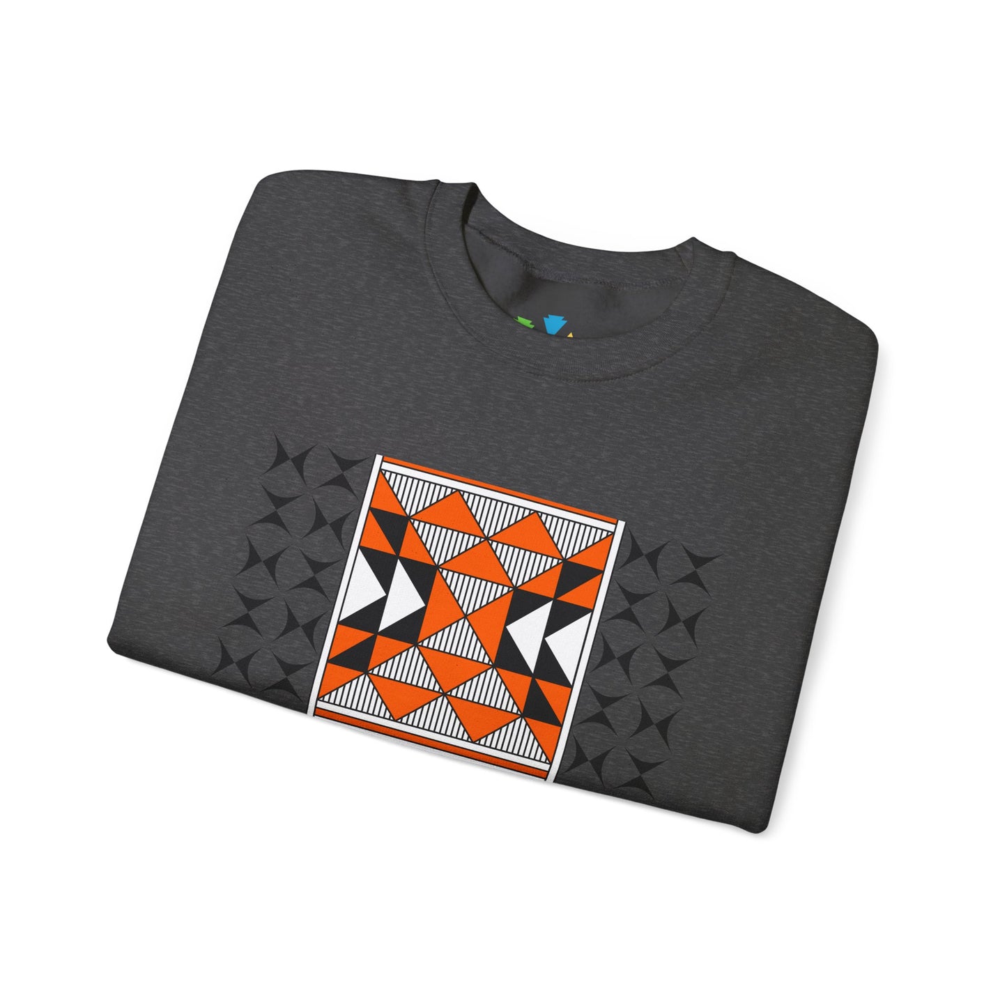 Sacred Mountains in Orange Unisex Sweatshirt