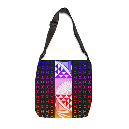 Dark Rainbow Southwest Sunrise Adjustable Tote Bag