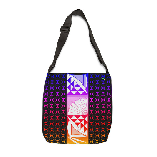 Dark Rainbow Southwest Sunrise Adjustable Tote Bag