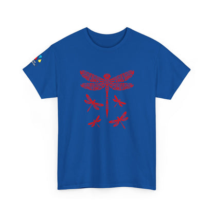 Native Dragonfly in Red Gildan Unisex Tee