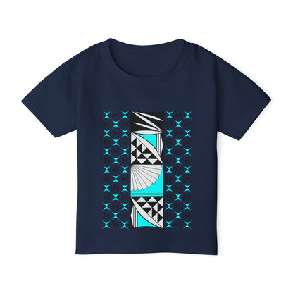 Turquoise Southwest Sunrise Toddler T-Shirt - Modern Geometric Design
