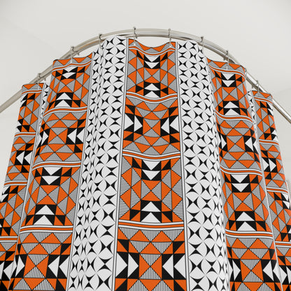 Southwest Mountains in Orange Shower Curtains