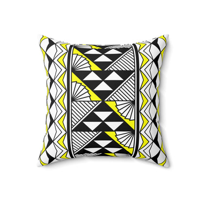 Sun and Rain in Yellow Square Pillow