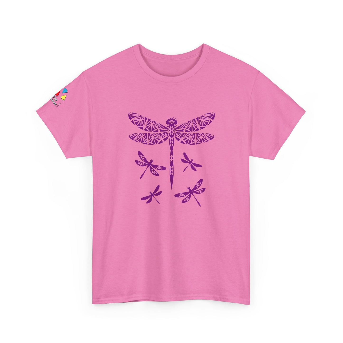 Native Dragonfly in Purple Gildan Unisex Tee