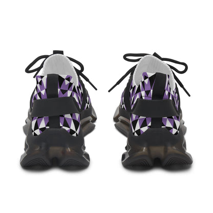 Sacred Mountains in Purple Women's Mesh Sneakers