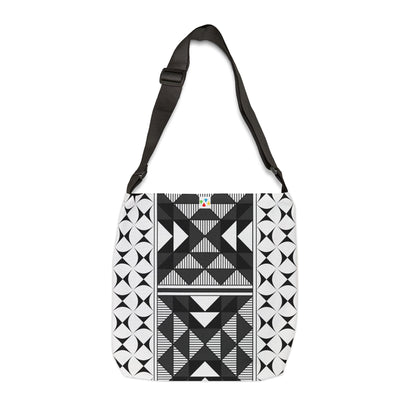 Charcoal Native Sacred Mountains Adjustable Tote Bag