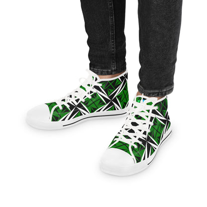 Sacred Winds in Green High Top Sneakers