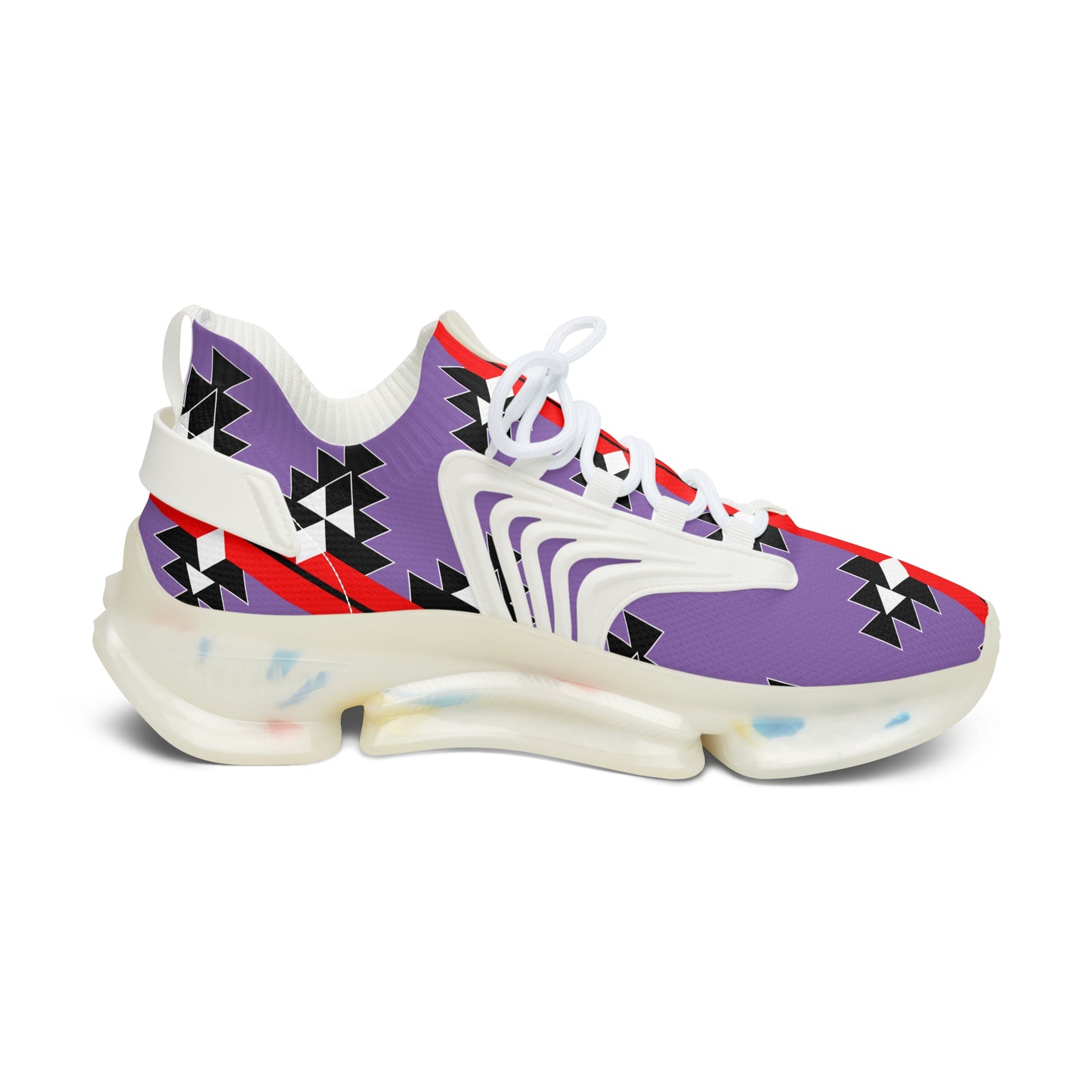 Native Woven Stories in Purple Women's Mesh Sneakers