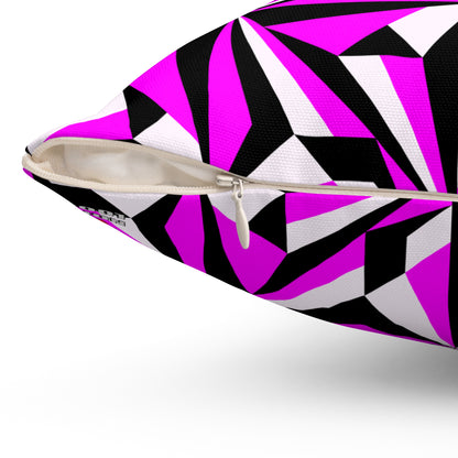 Desert Flowers in Pink Square Pillow