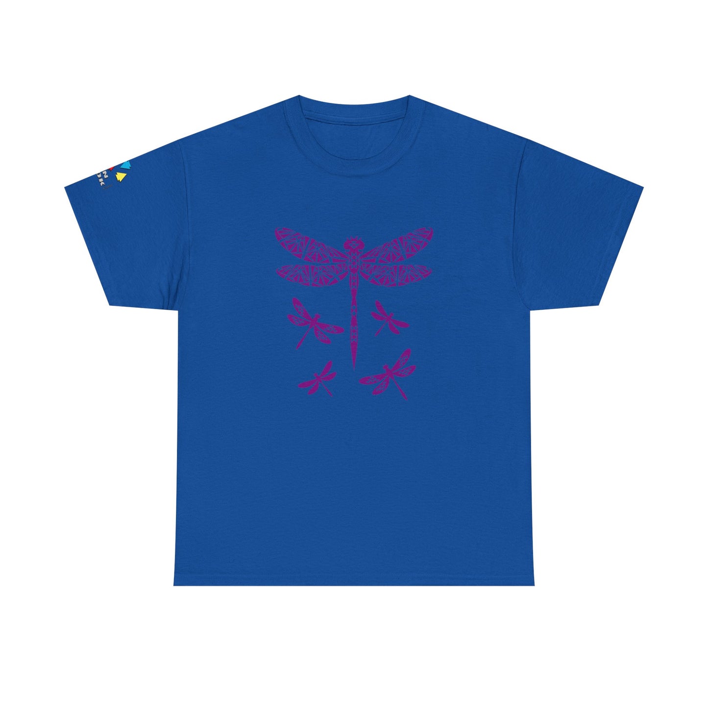 Native Dragonfly in Purple Gildan Unisex Tee