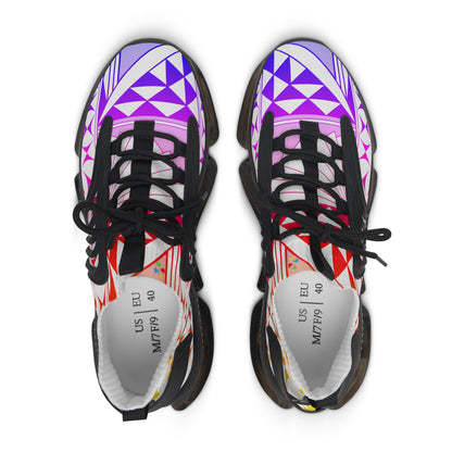 Rainbow Sunrise Women's Mesh Sneakers