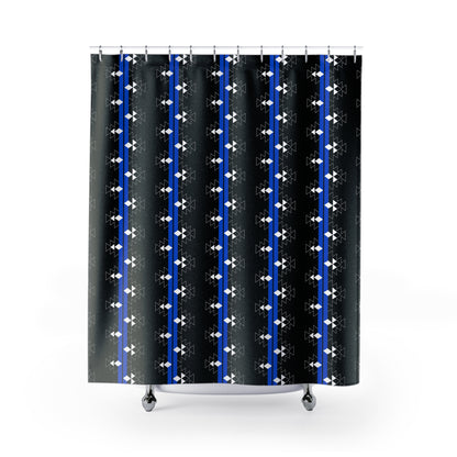 Native Stories - Blue - Shower Curtains