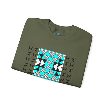 Sacred Mountains in Turquoise Unisex Sweatshirt