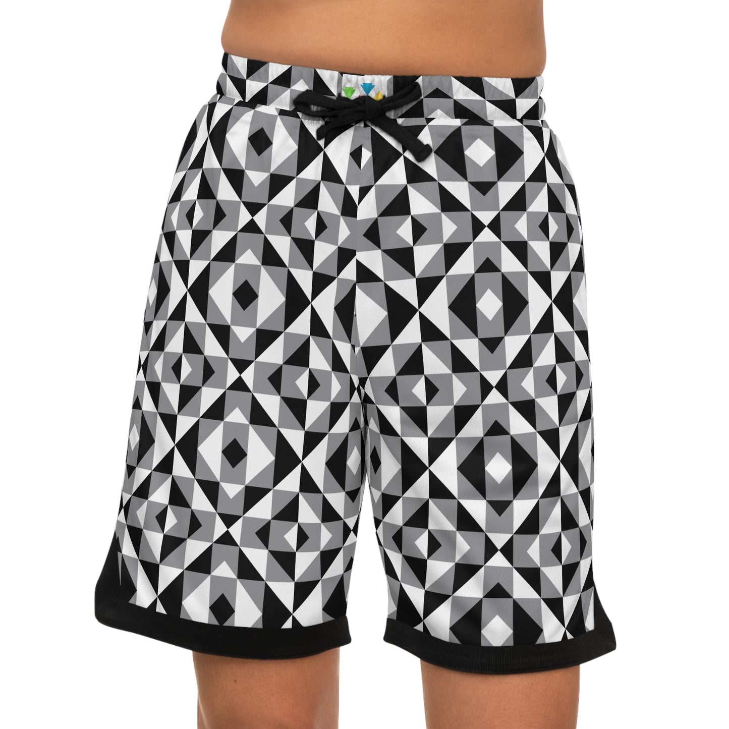 Gray Sacred Mountains Basketball Rib Shorts