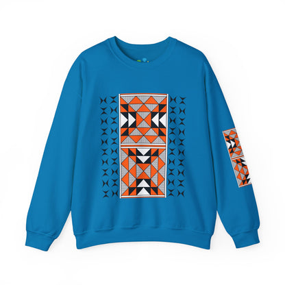 Sacred Mountains in Orange Unisex Sweatshirt