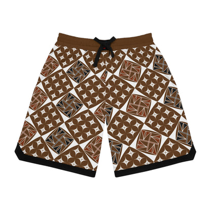 Sacred Universe in Brown Basketball Rib Shorts