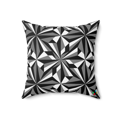 Desert Flowers in Gray Square Pillow