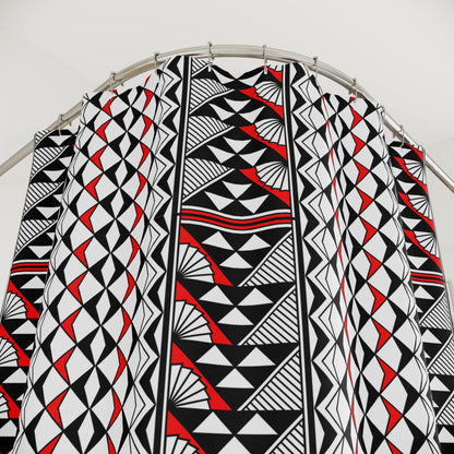 Southwest Rain and Sun in Red Shower Curtains