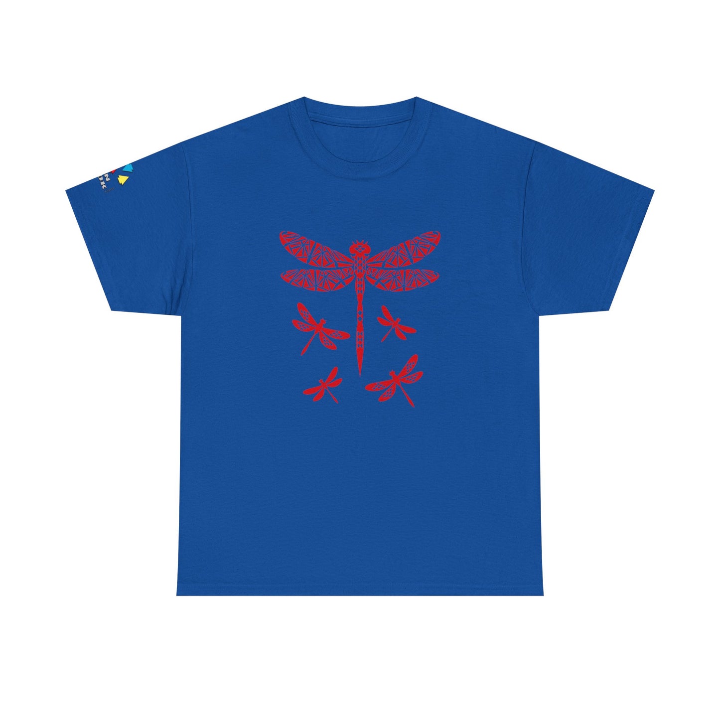 Native Dragonfly in Red Gildan Unisex Tee