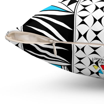 Southwest Sunrise in Turquoise Square Pillow