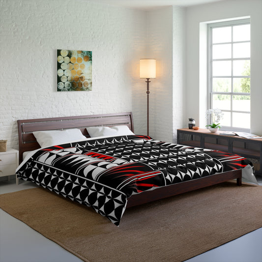 Southwest Feather Blessing in Red Comforter