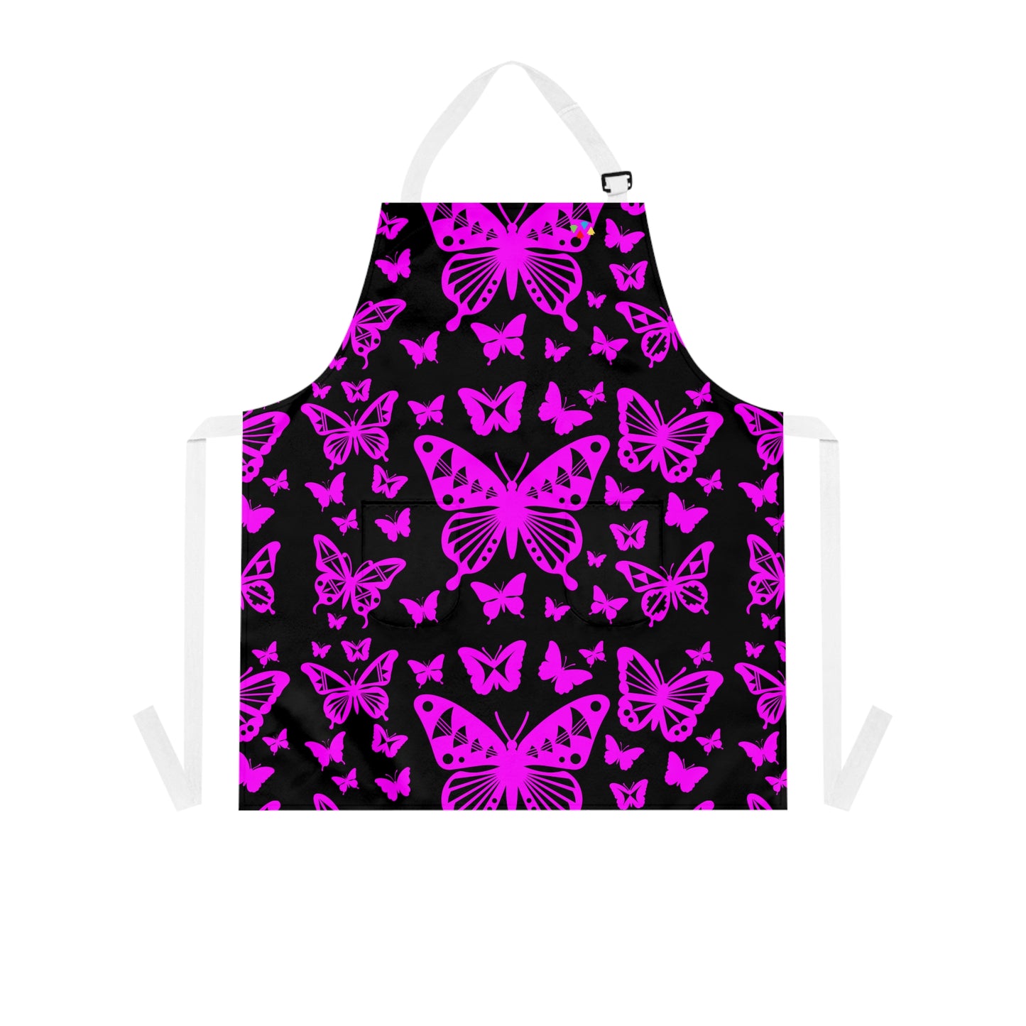 Native Butterflies in Pink Two Pocket Apron
