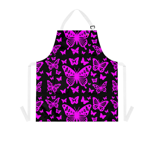 Native Butterflies in Pink Two Pocket Apron