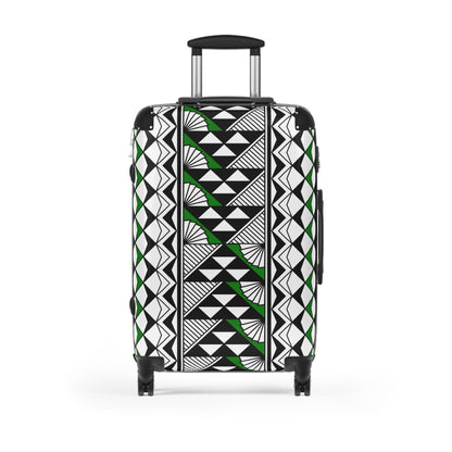 Southwest Rain and Sun in Green Suitcases