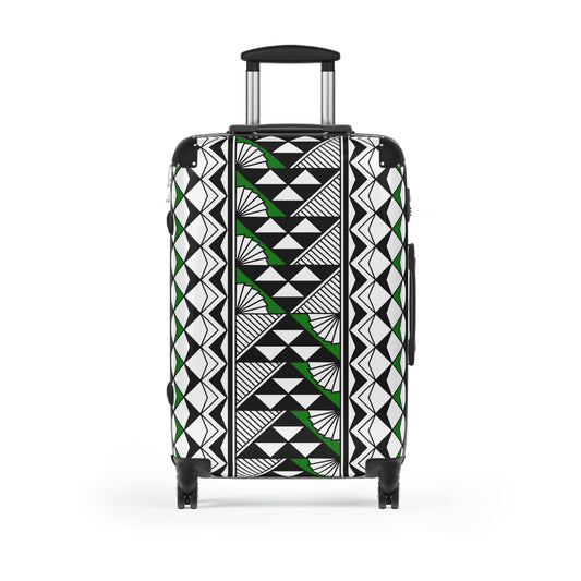 Southwest Rain and Sun in Green Suitcases