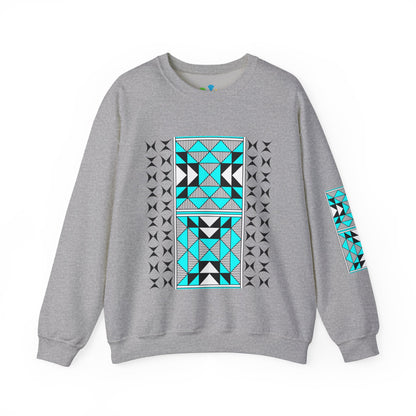 Sacred Mountains in Turquoise Unisex Sweatshirt