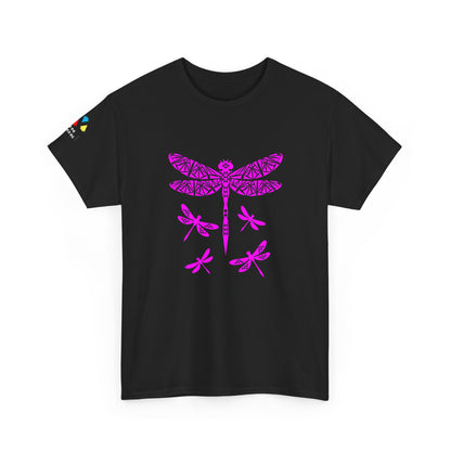 Native Dragonfly in Pink Gildan Unisex Tee