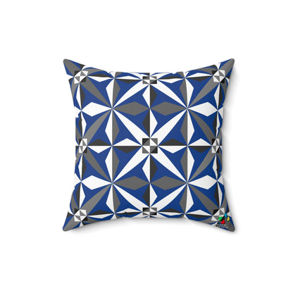 Morning Star in Blue Square Pillow