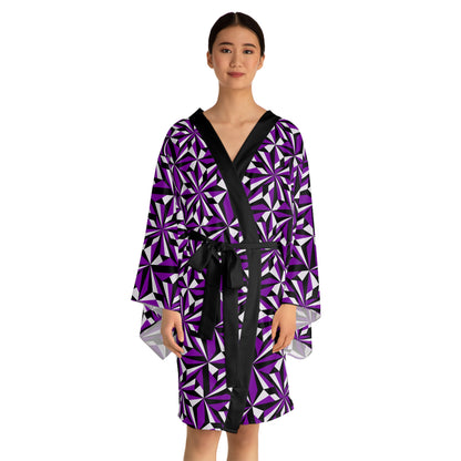 Desert Flowers in Purple Kimono Robe – Where Comfort Meets Native Grace