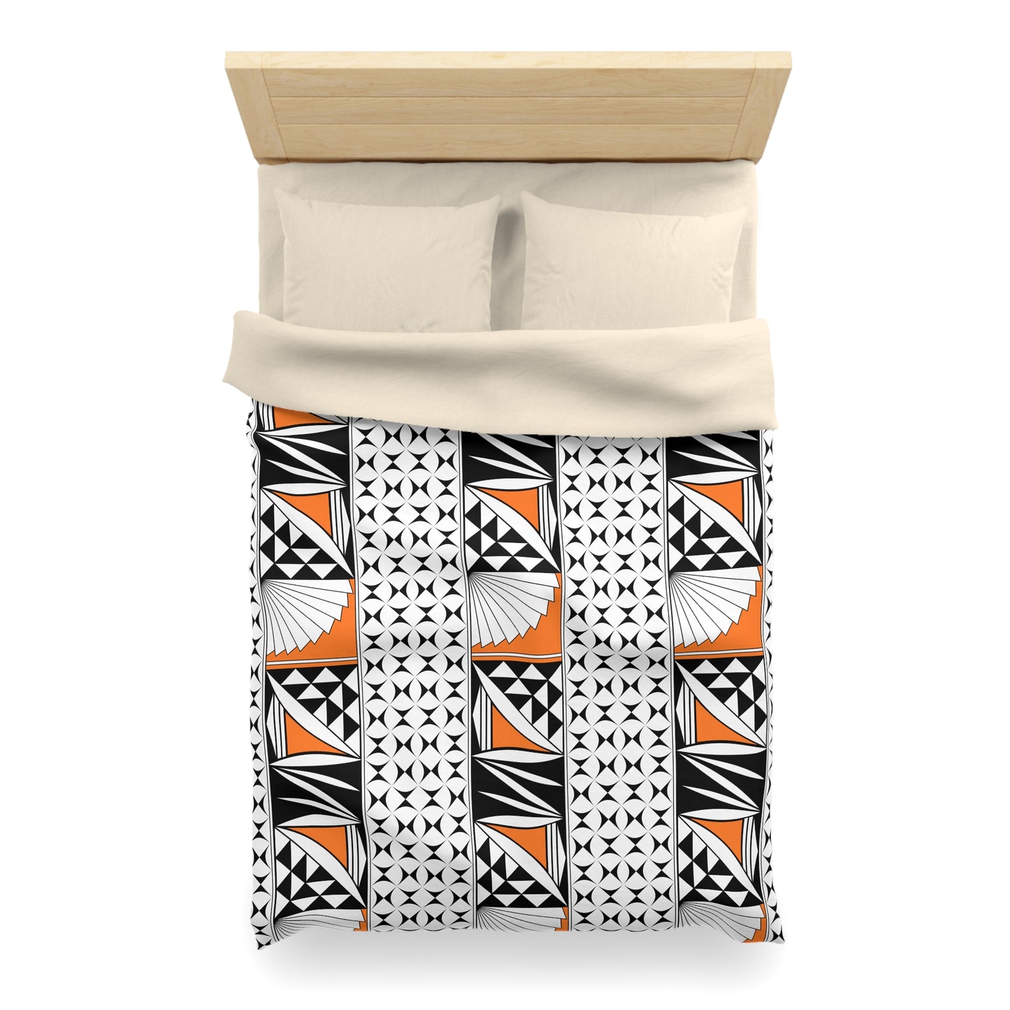 Southwest Sunrise in Orange Microfiber Duvet Cover
