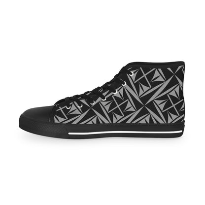 Sacred Winds in Charcoal High Top Sneakers