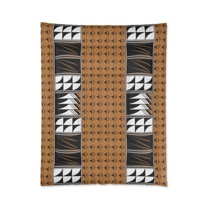 Southwest Feather Blessing on Light Brown Comforter