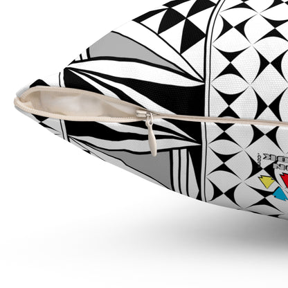 Southwest Sunrise in Gray Square Pillow