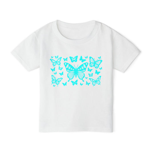 Turquoise Native Butterflies Toddler T-Shirt