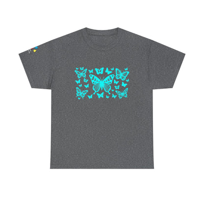 Butterfly Dance in Turquoise Gildan Unisex Tee