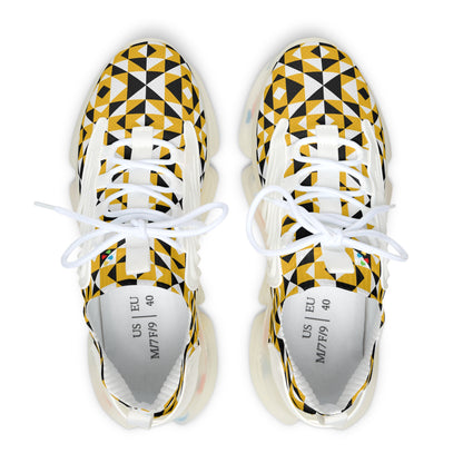 Sacred Mountains in Yellow Women's Mesh Sneakers