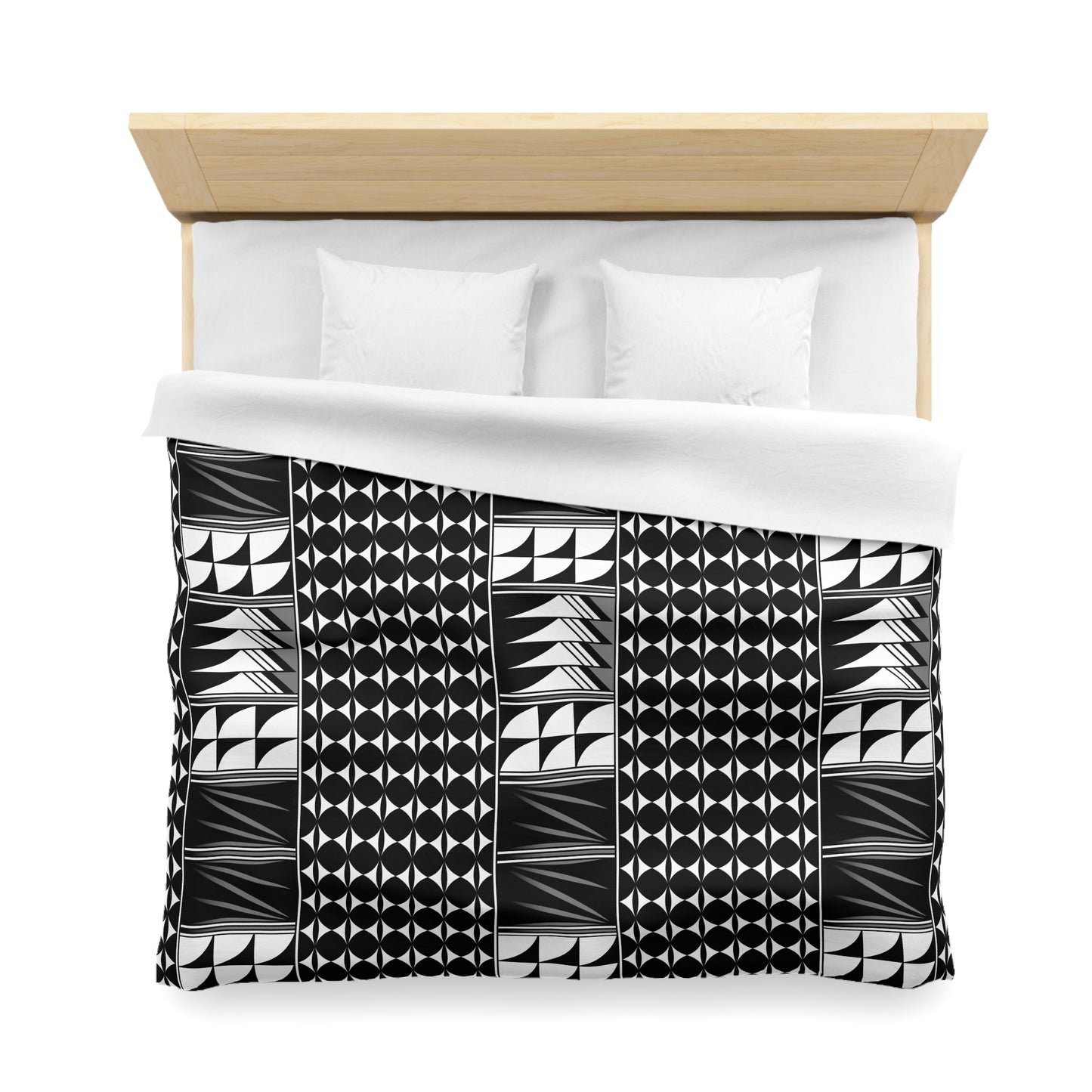 Blessed Feathers in Gray Microfiber Duvet Cover