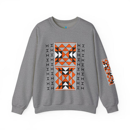 Sacred Mountains in Orange Unisex Sweatshirt