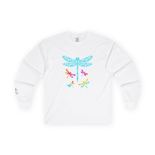 Rainbow Native Dragonfly Unisex Long Sleeve Tee