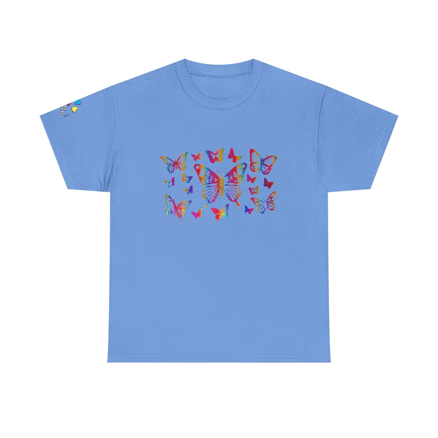 Metallic Rainbow Rain Butterflies Gildan Unisex Tee
