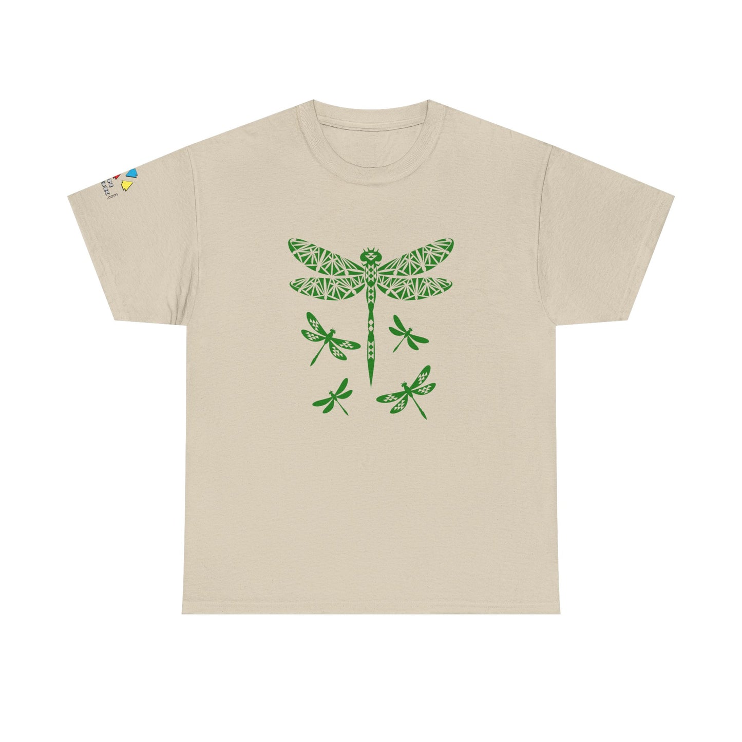 Native Dragonfly in Green Gildan Unisex Tee