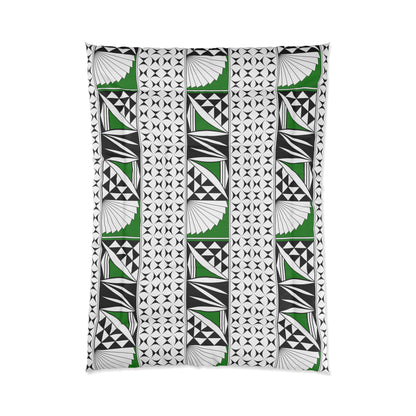 Southwest Sunrise in Green Comforter