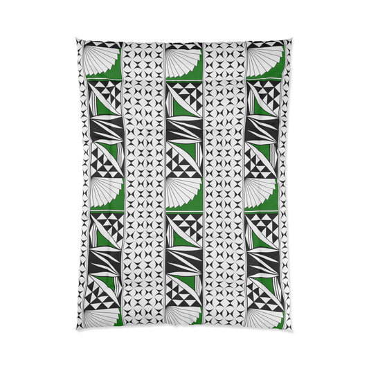 Southwest Sunrise in Green Comforter