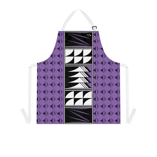 Feather Blessing on Purple Two Pocket Apron
